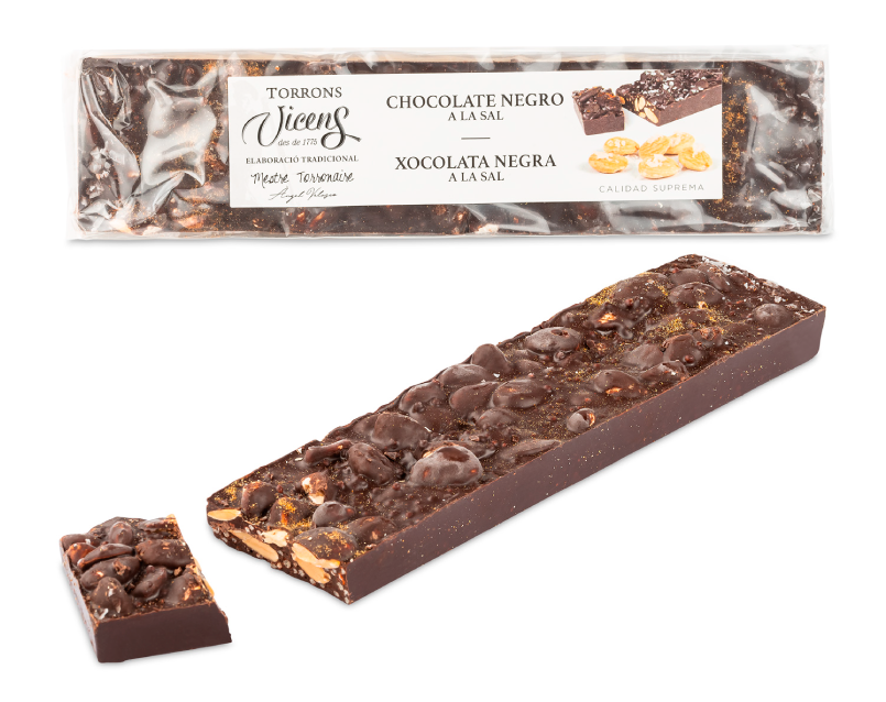 Salted bitter chocolate nougat 250g