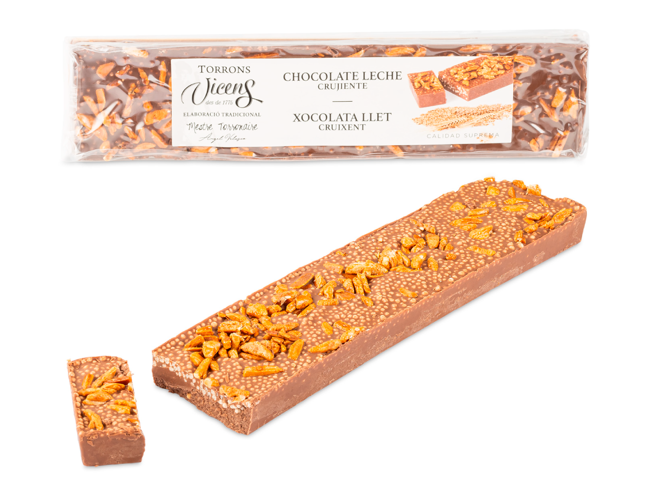 Nougat croquant chocolat au lait 250g