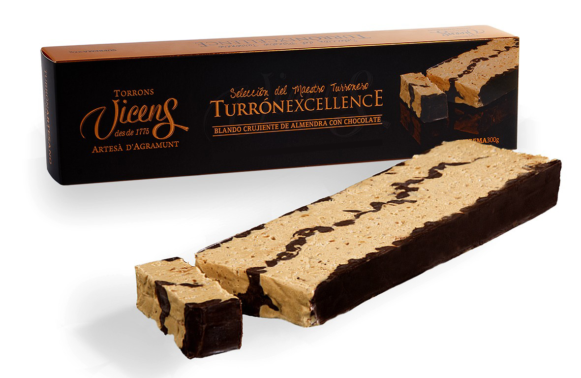 Nougat Mou d'Amandes Croustillant Chocolat 300g Excellence