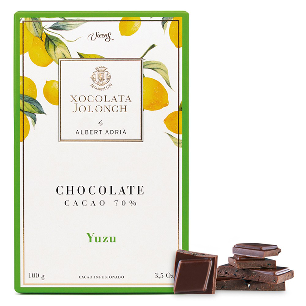 Xocolata Negra amb 70% de Cacau amb Yuzu 100g
