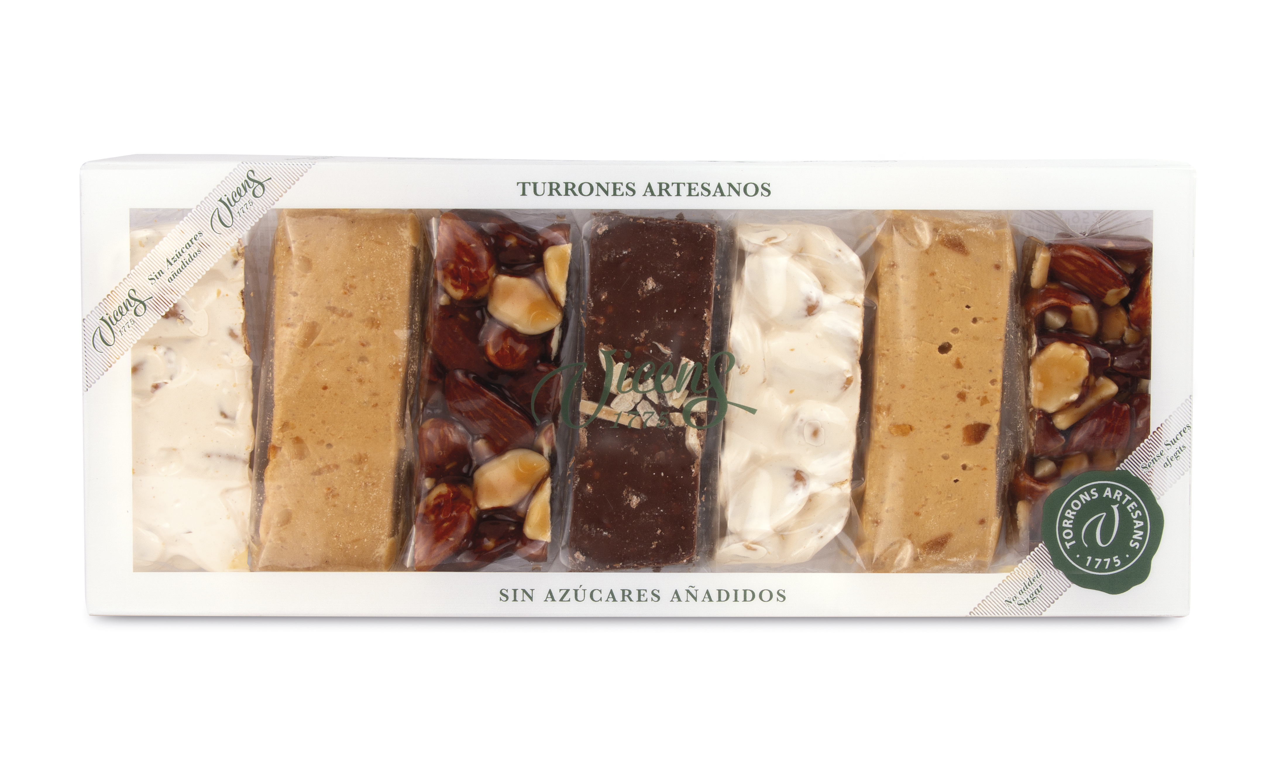 7 Nougat Artisanals Box with Sweeteners 35g