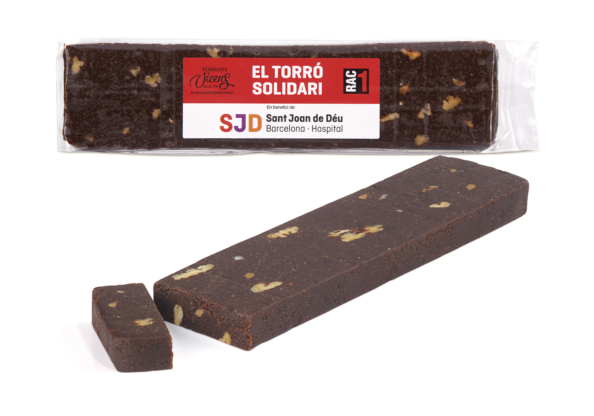 Turrón Solidario RAC1 Brownie con Nueces Pecanas 300g