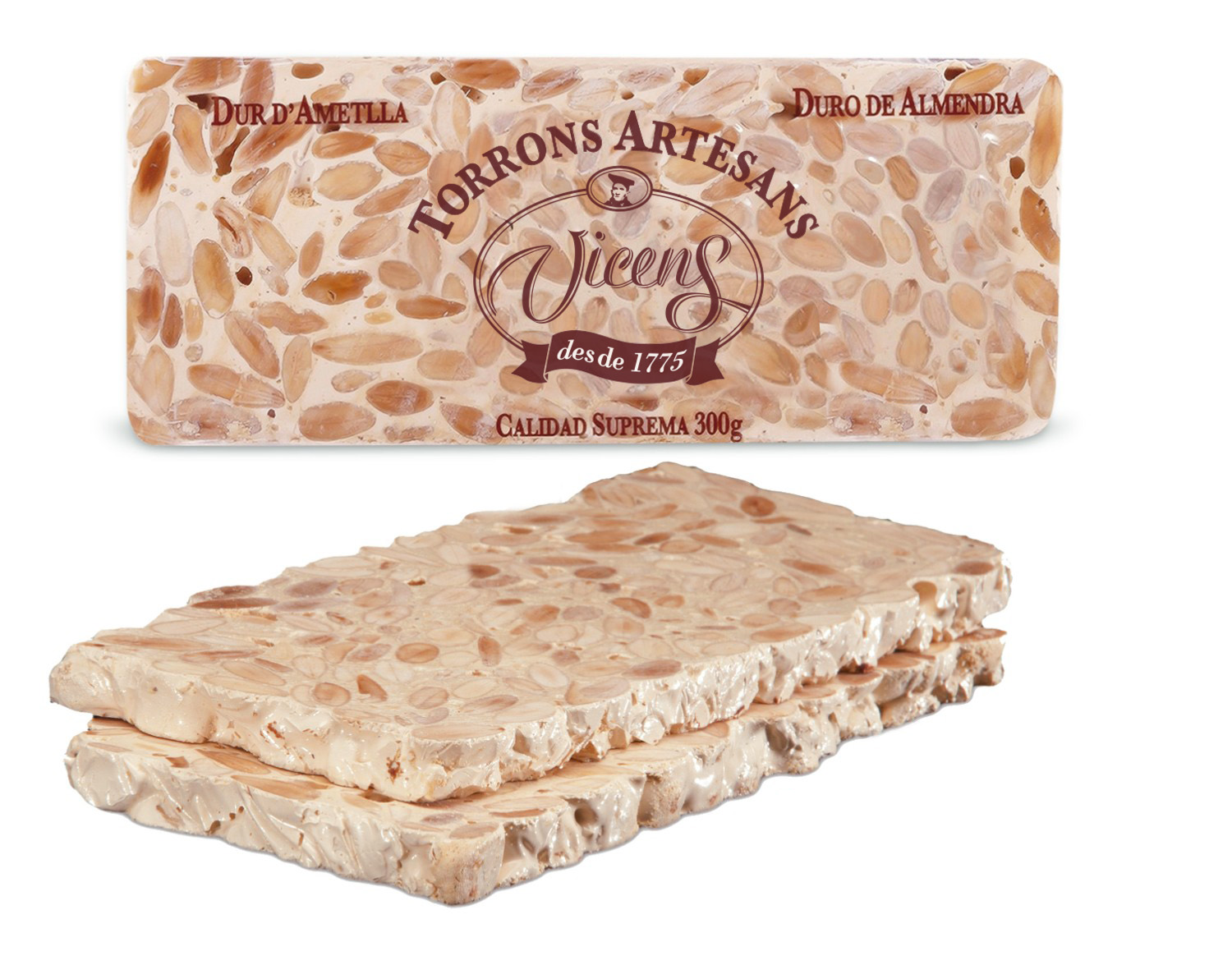 Nougat Dur d'Amandes Format Traditionnel 300g