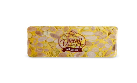 Turrón Duro Almendra con Limón y Pistachos 80g