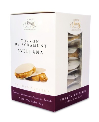 Caixa Torró d'Agramunt Avellana 5x30g Gourmet