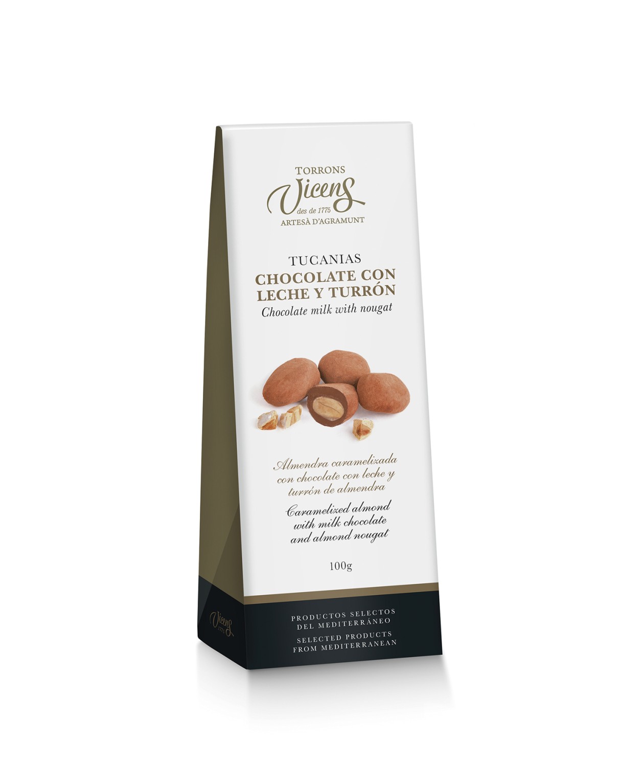 Chocolate with Milk and Nougat Tucanias Case 100g