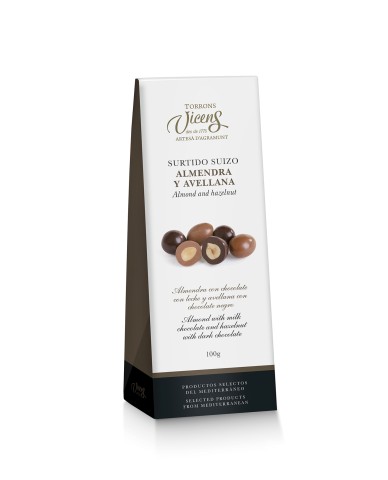 Assortiment de Noisettes et Amandes Suisses Étui 100g