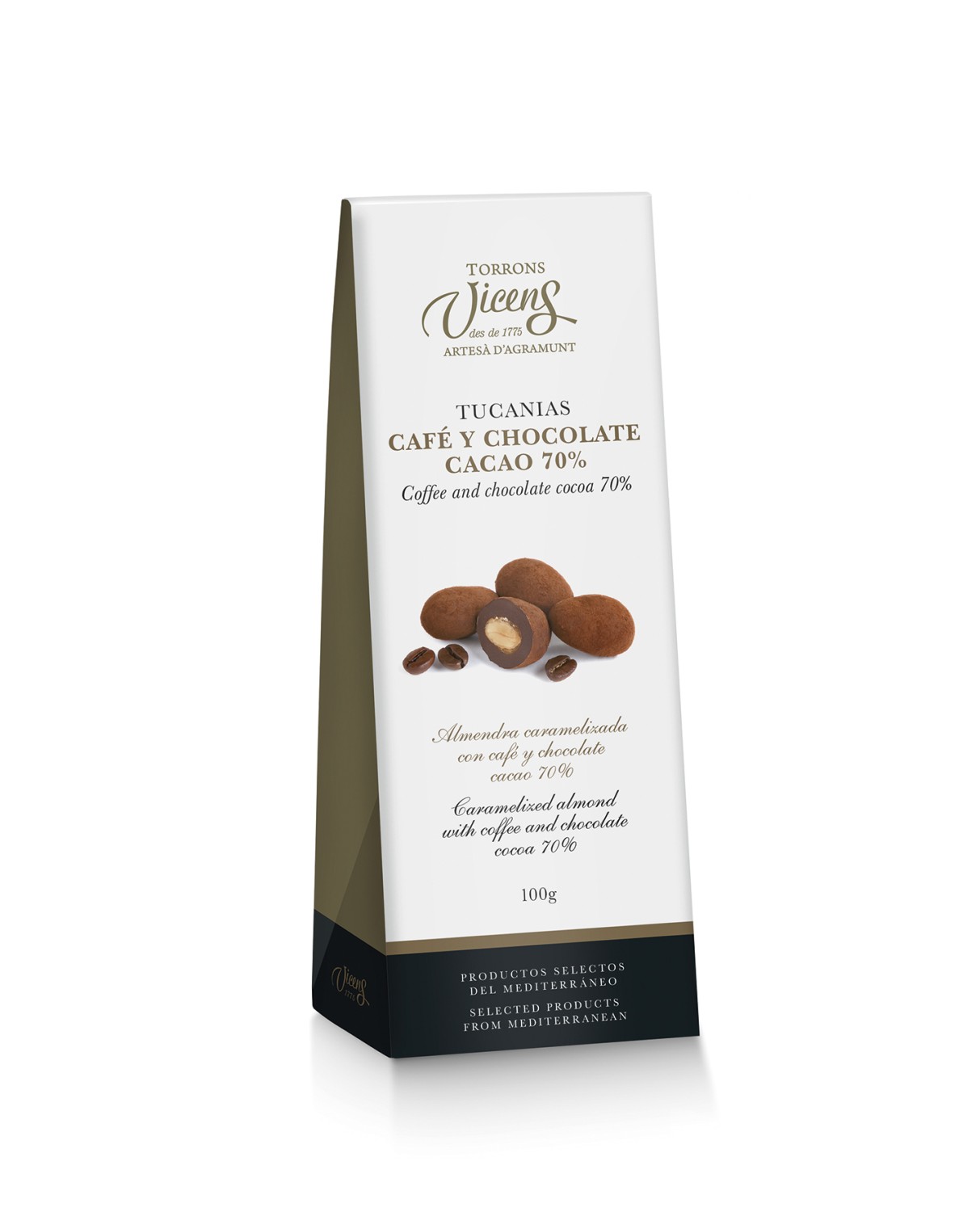 Café et Chocolat 70% au Tucanias Étui 100g