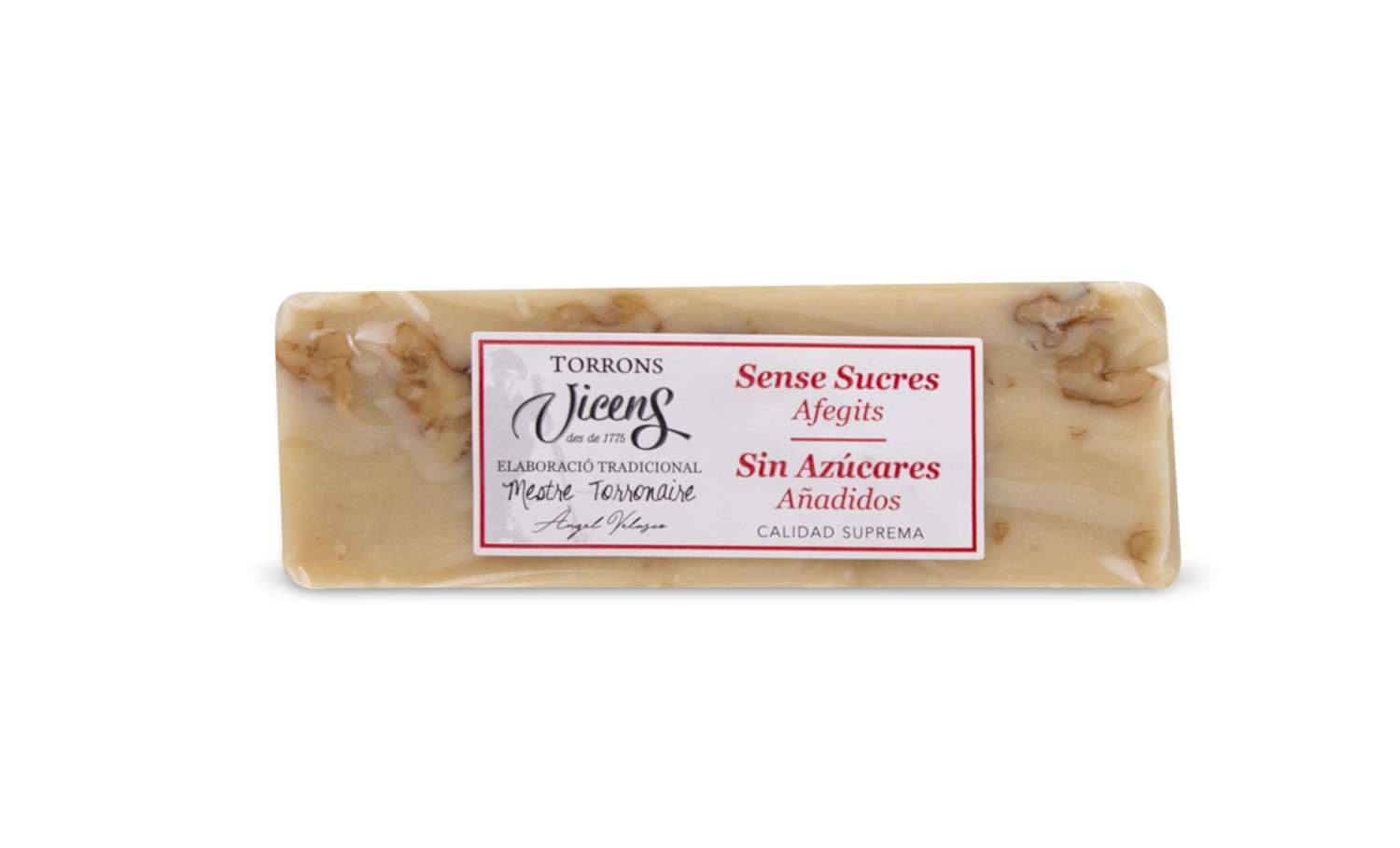 Walnut Cream Marzipan Nougat with Sweeteners 80g