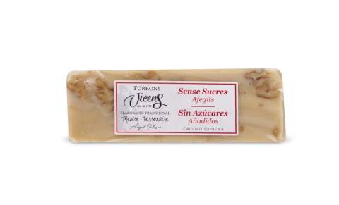 Turrón de Mazapán Nata Nuez con Edulcorantes 80g