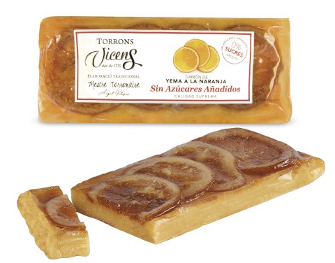 Nougat de Jaune d'oeuf Brûlé aux Oranges avec Édulcorants 250g