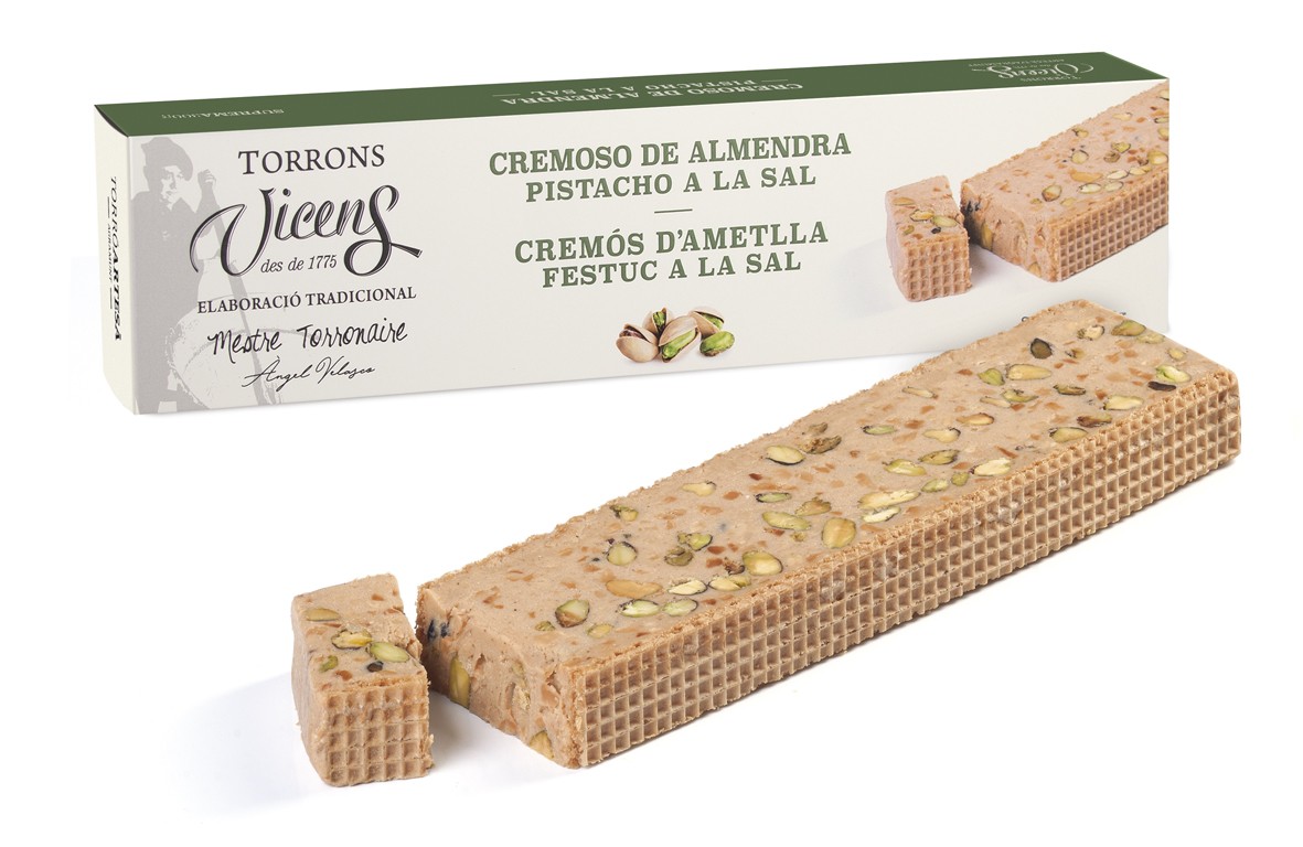 Turrón Cremoso de Almendra con Pistacho a la Sal 300g Estuche