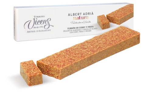 Curry and Strawberry Nougat Adria Natura 300g