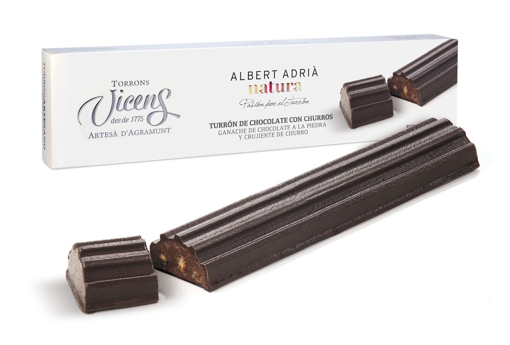 Turrón de Chocolate con churros Adrià Natura 250g