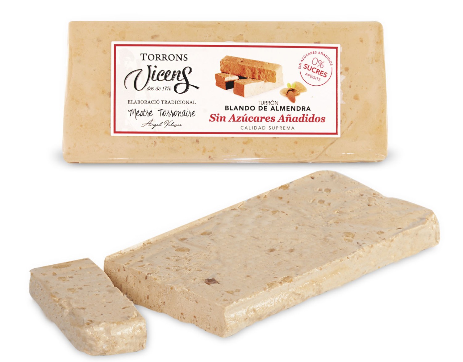 Nougat aux Amandes avec Édulcorants 250g