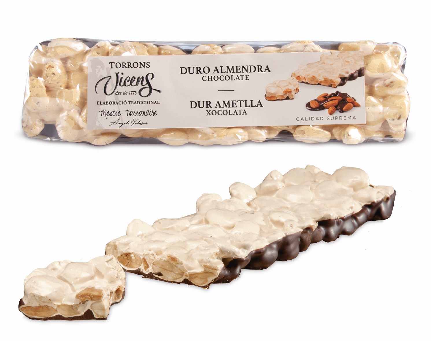 Nougat Baigné dur Amande Chocolate 250g