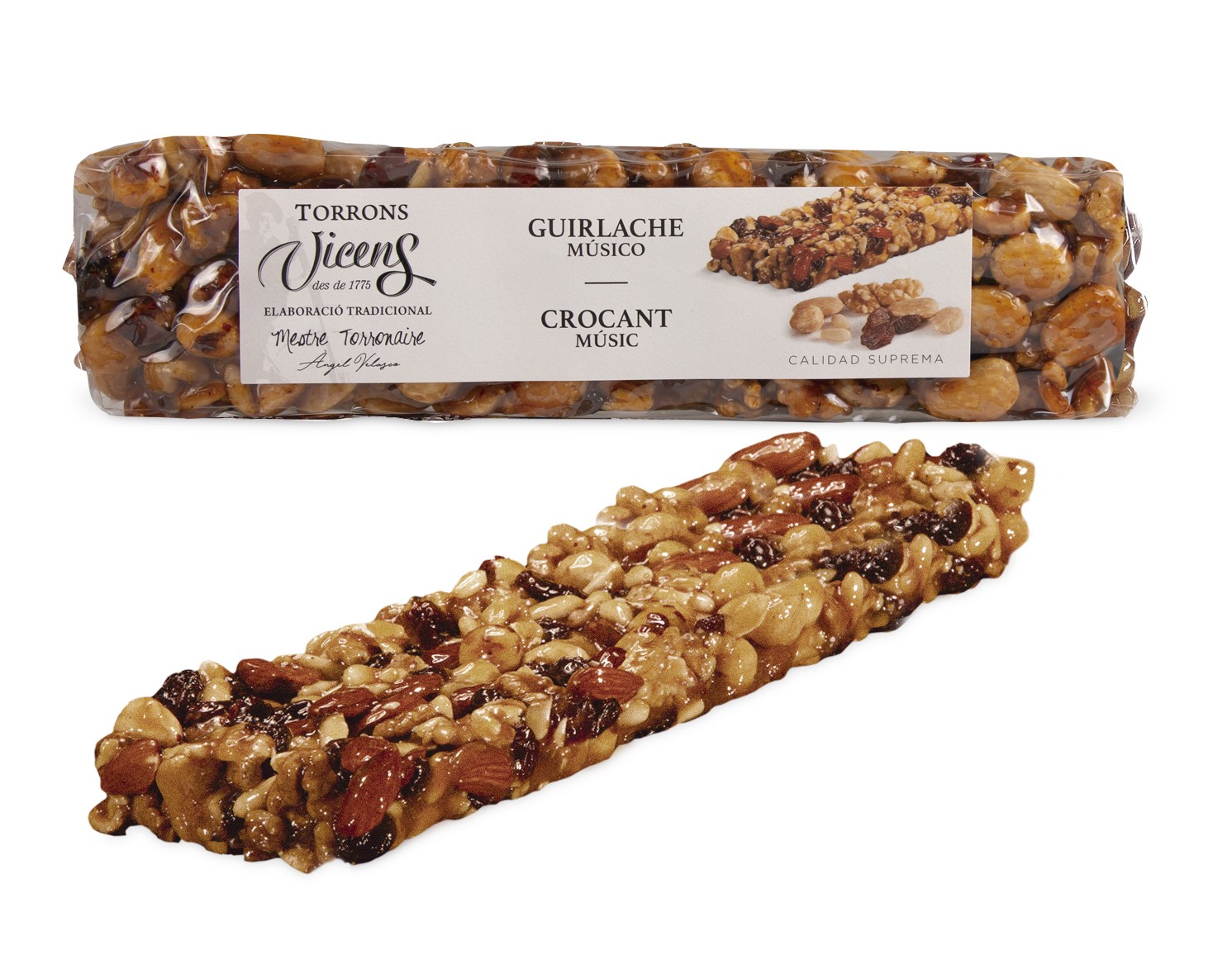 Nougat guirlache avec un mélange de fruits secs 300g