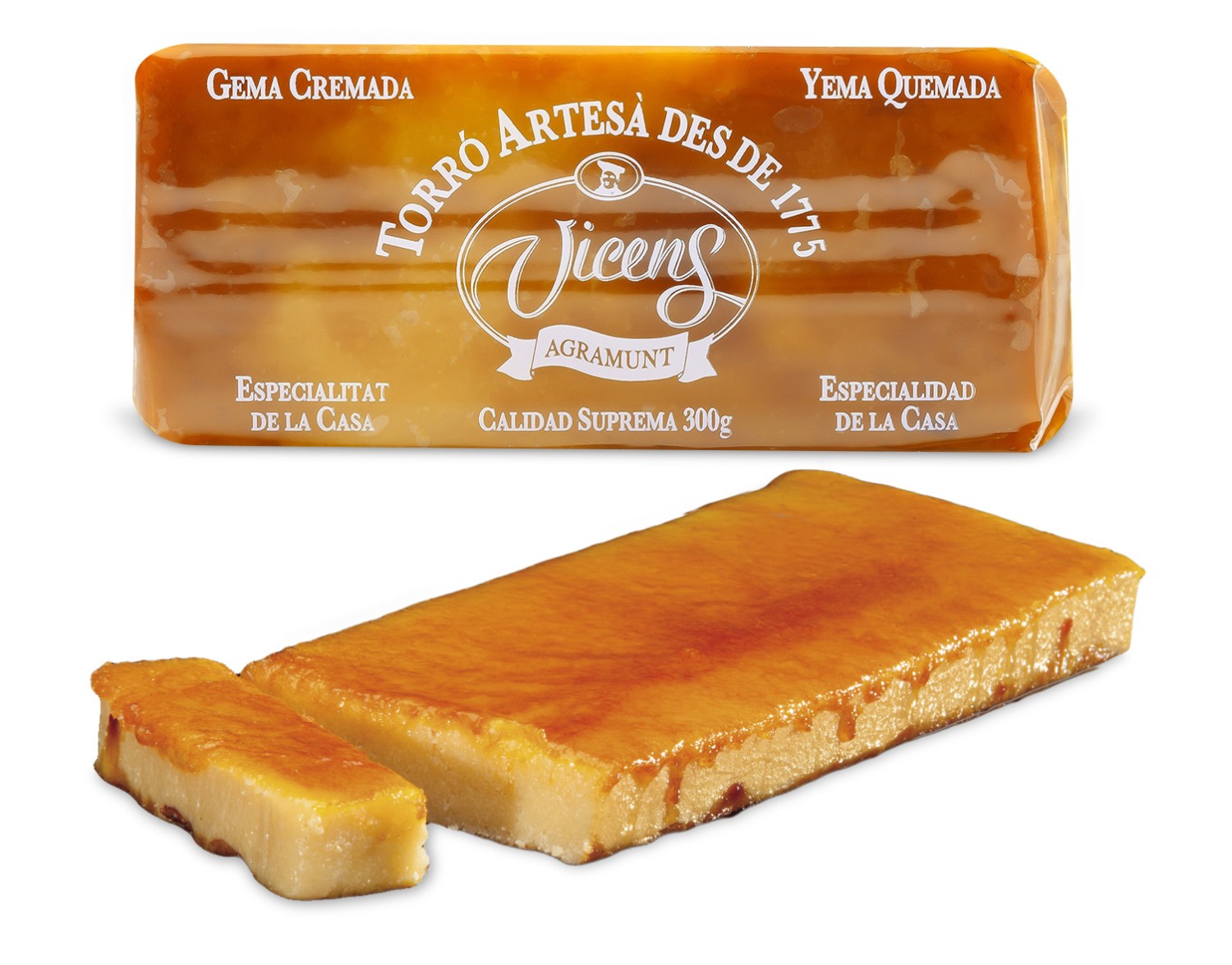 Turrón de Yema Quemada 300g Formato Tradicional