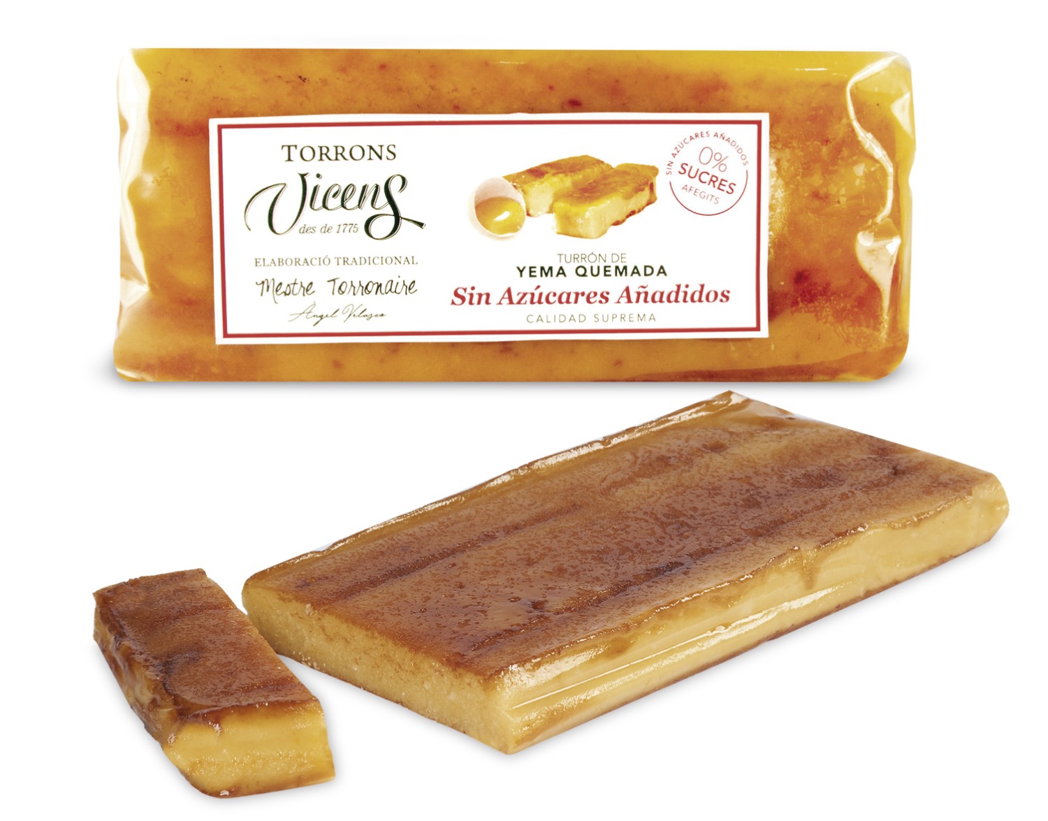 Turrón de Yema Quemada con Edulcorantes 250g