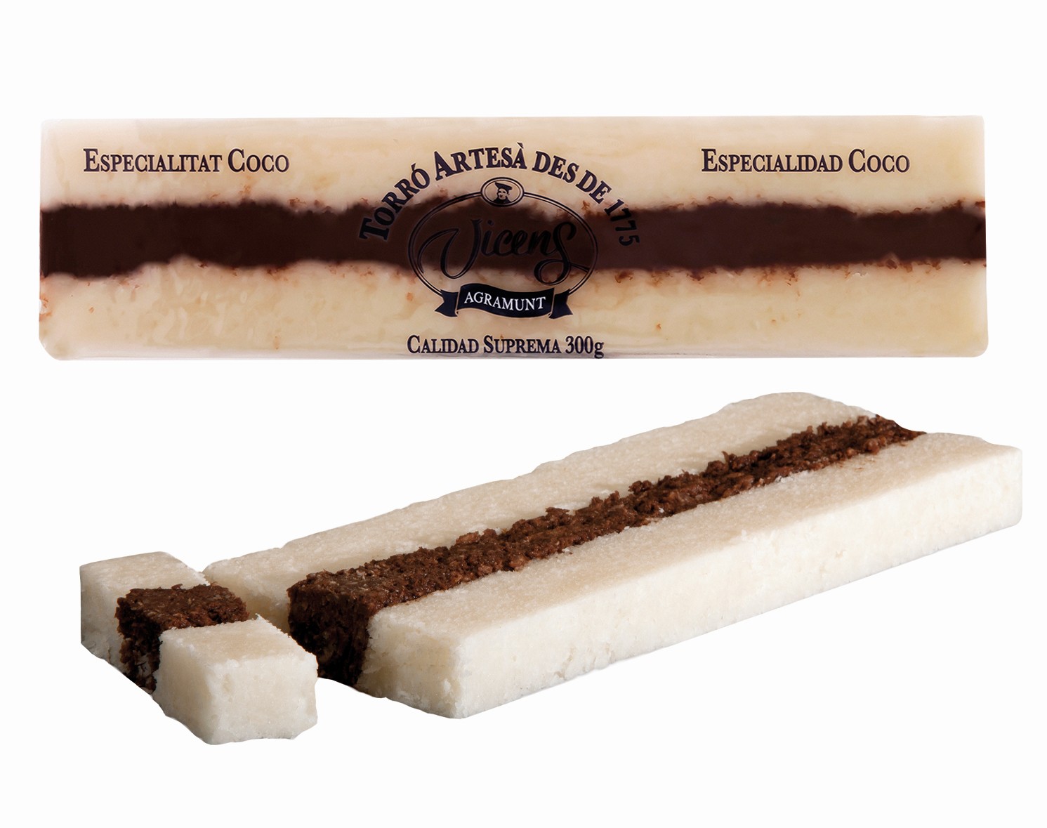 Turrón de Coco Chocolate 300g