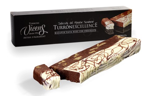 Torró de Massapà nata nous amb Xocolata Blanca 300g Excellence