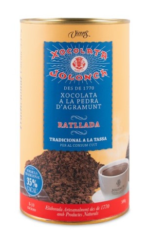 Tubo de Chocolate Jolonch rallado 35% Cacao 500g