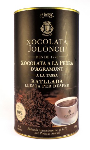 Tube de Chocolat Jolonch râpé 60% cacao 500g
