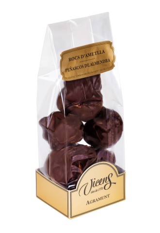 Rocks of Chocolate Bitter with Almond Bag 130g