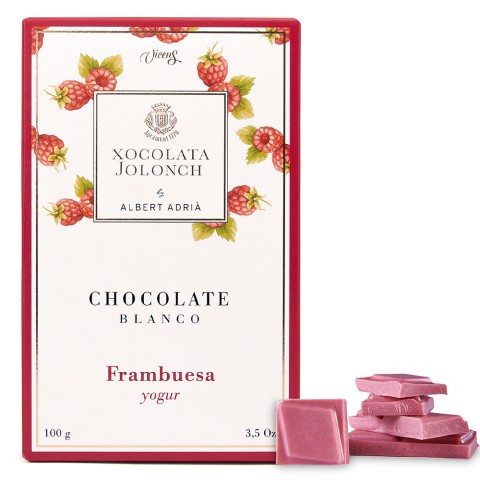 Chocolate Blanco con Frambuesa y Yogur 100g