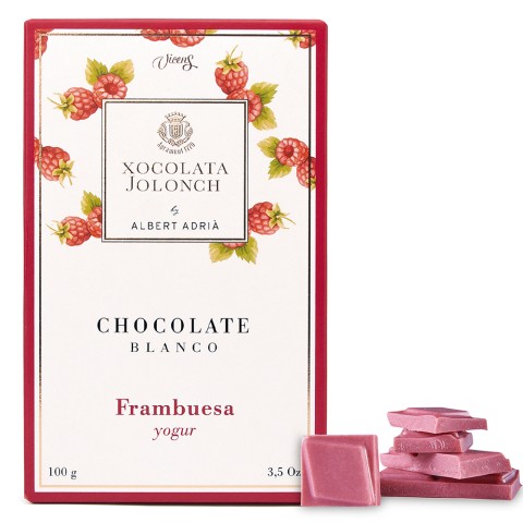 Chocolat Blanc à la Framboise et au Yaourt 100g