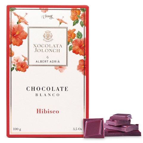 Chocolat Blanc avecv des Fleurs d'Hibiscus 100g