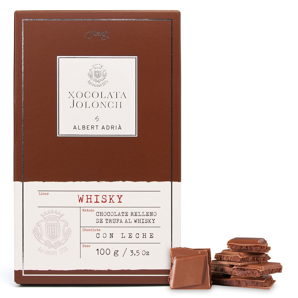 Milk Chocolate with Truffle Whisky 100g