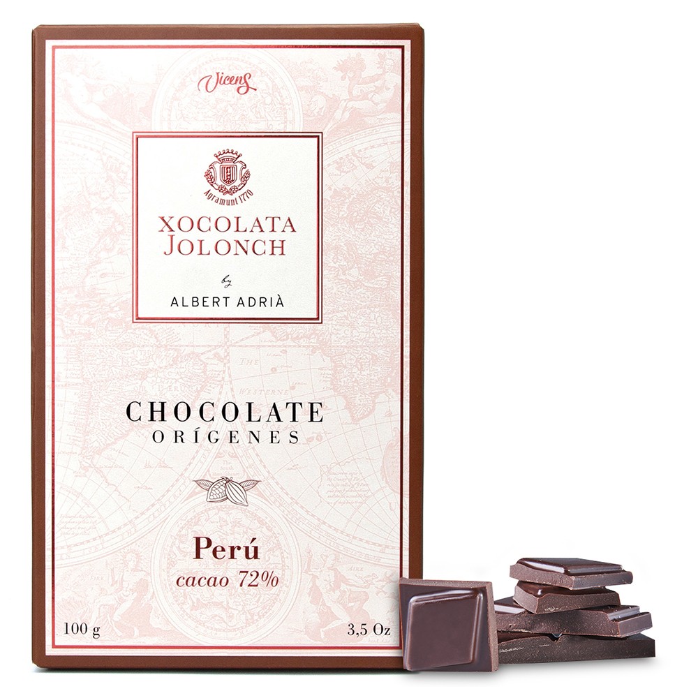 Chocolate Negro con 72% de Cacao Orígenes Perú 100g