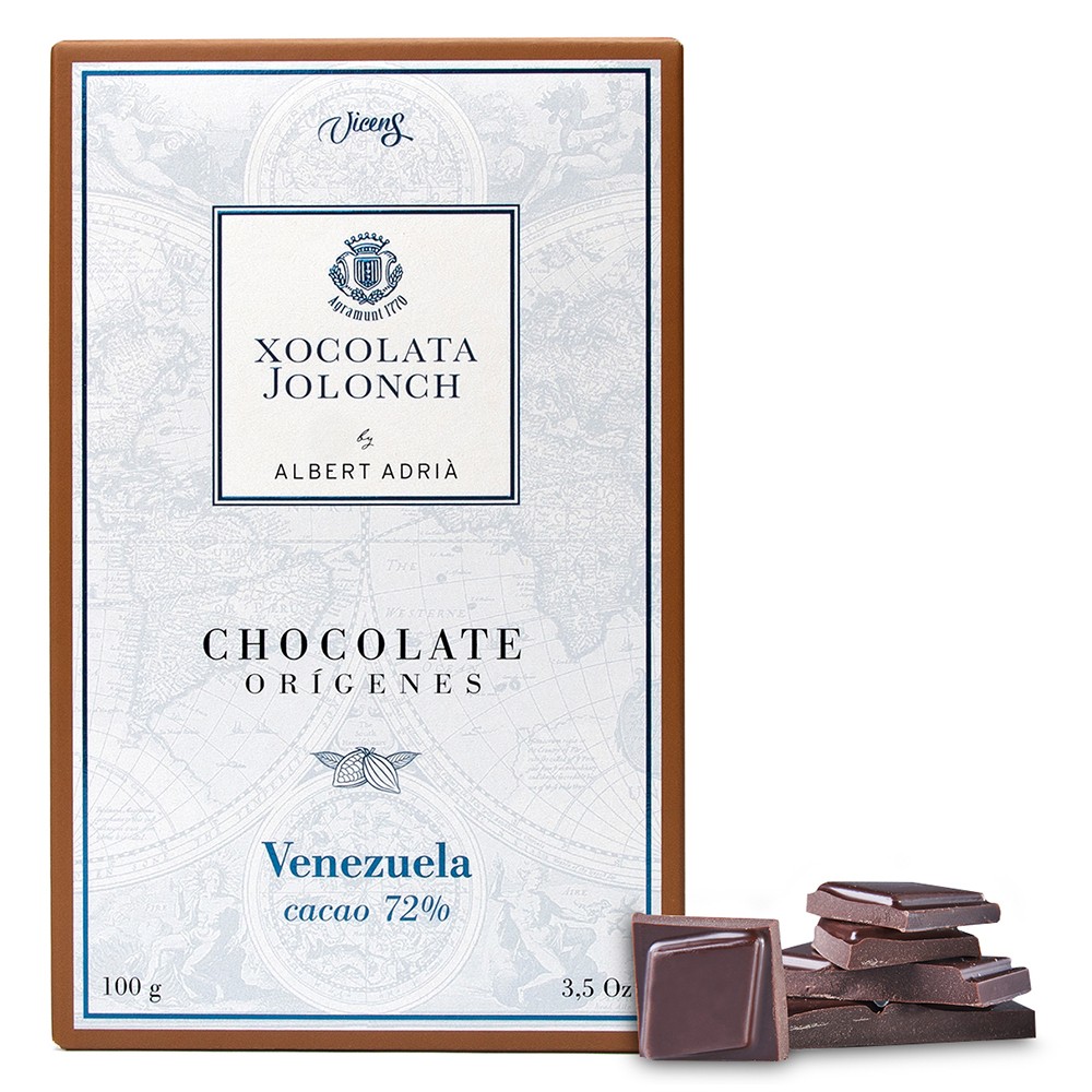 Chocolat Noir Cacao 72% Origine Venezuela 100g