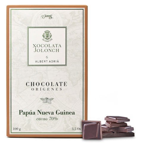 Chocolate Negro con 70% de Cacao Orígenes Papúa Nueva Guinea 100g