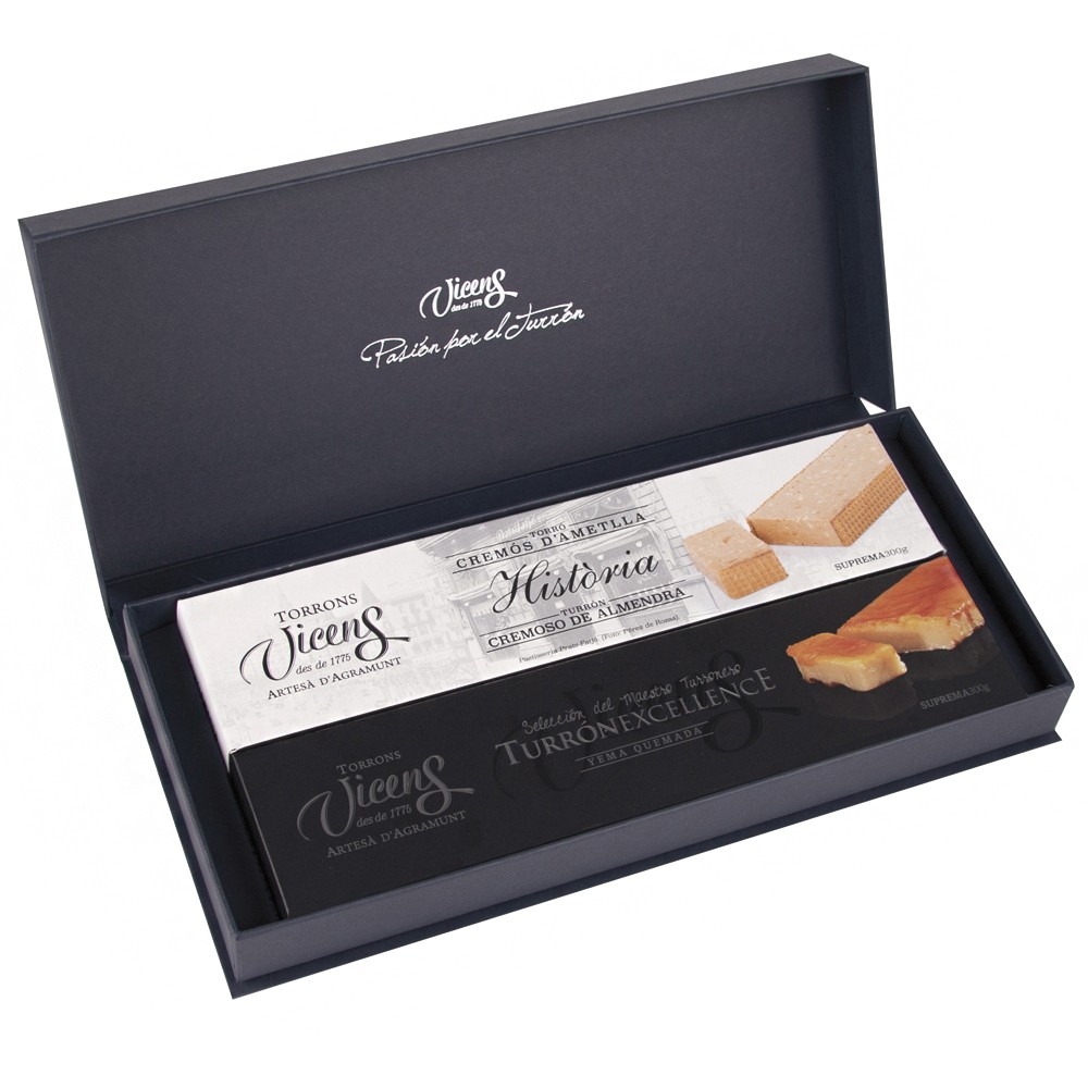 Estoig 2 Torrons Excellence 300g - Història i Crema cremada