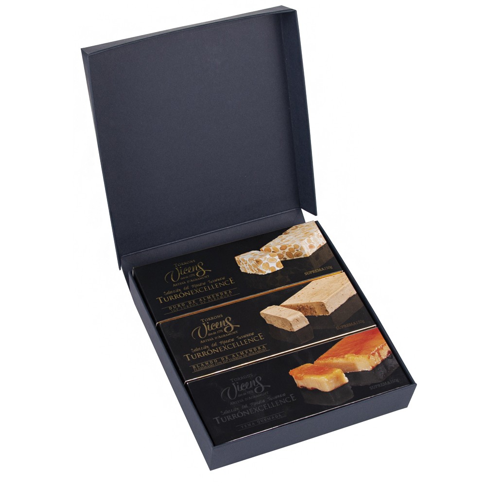 Étui 3 Excellence Nougat 150g - Dur, Doux, Jaune d'Oeuf