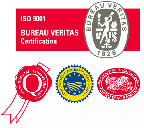 Certified quality. Torrons Vicens quality 