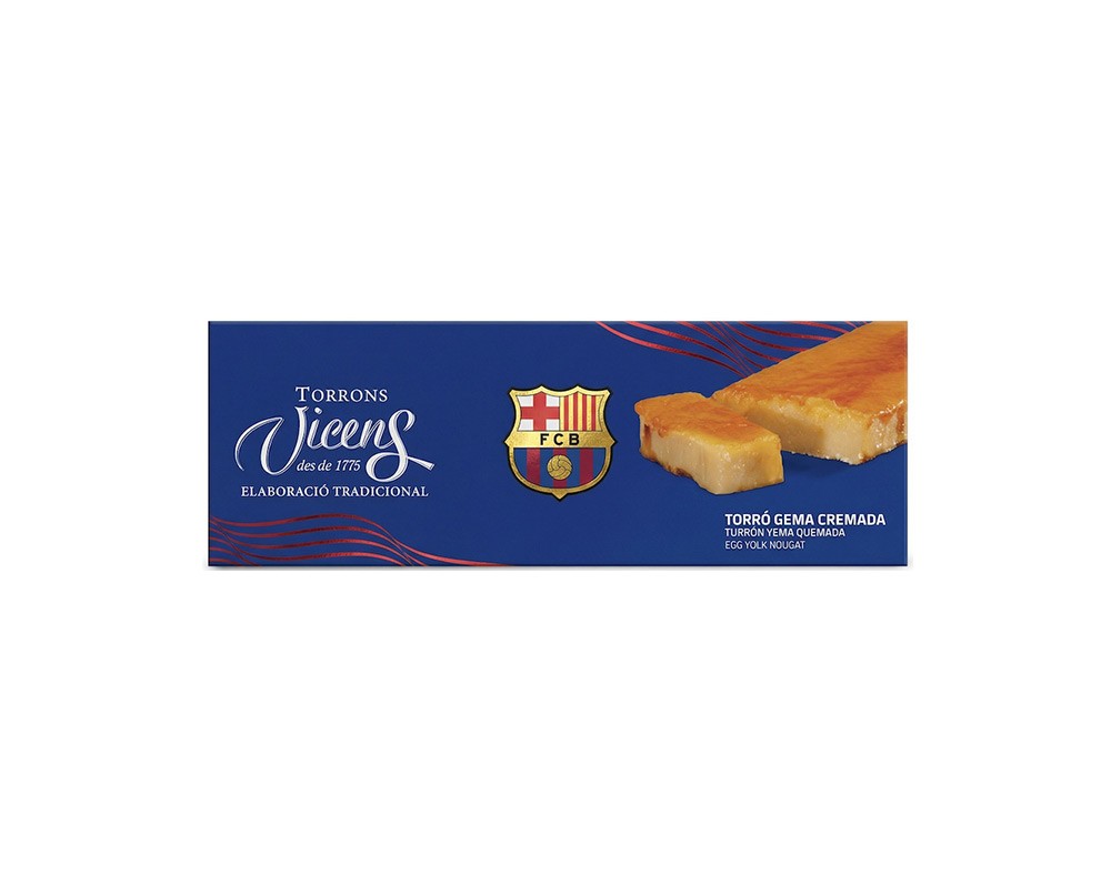 Turrón de Yema Quemada en estuche © FC Barcelona 150g