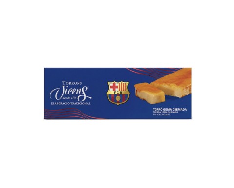 Turrón de Yema Quemada en estuche © FC Barcelona 150g