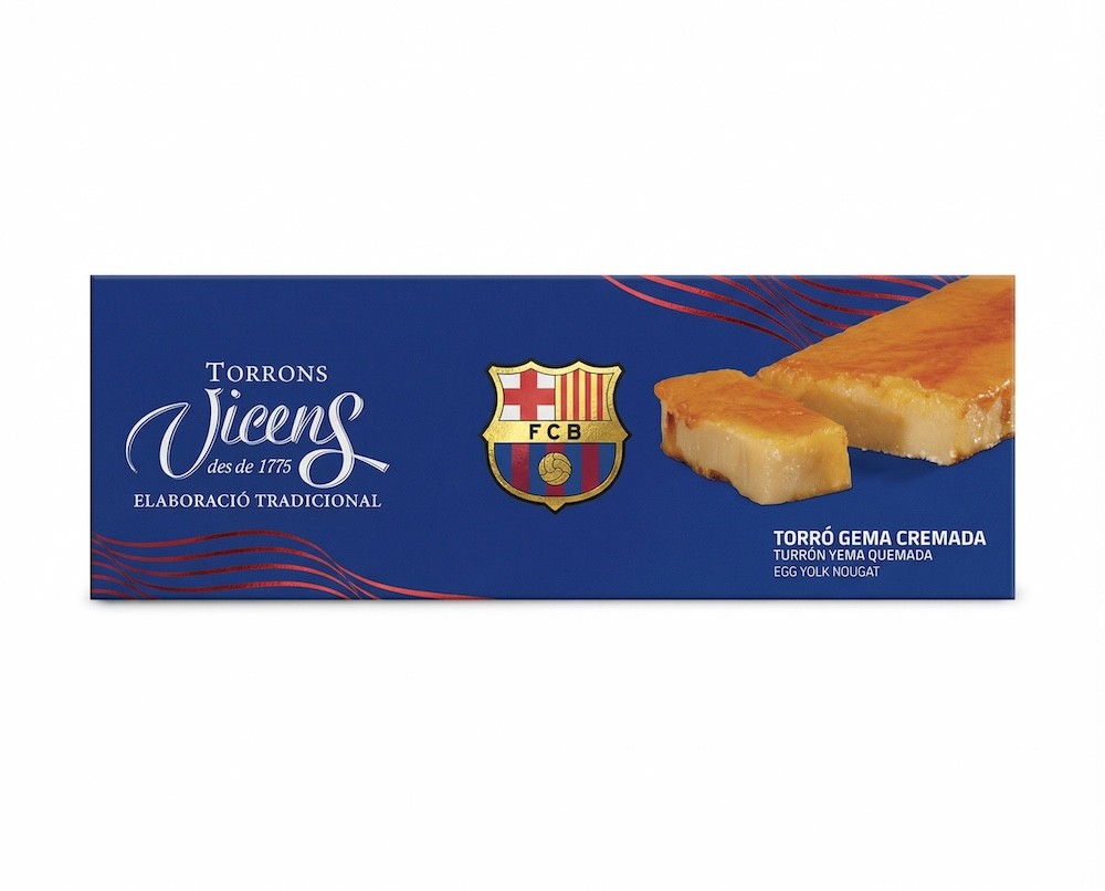 Turrón de Yema Quemada en estuche © FC Barcelona 150g