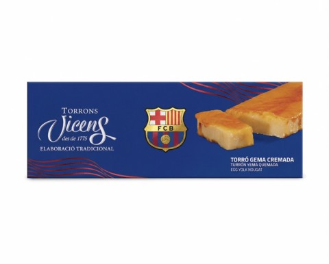 Turrón de Yema Quemada en estuche © FC Barcelona 150g