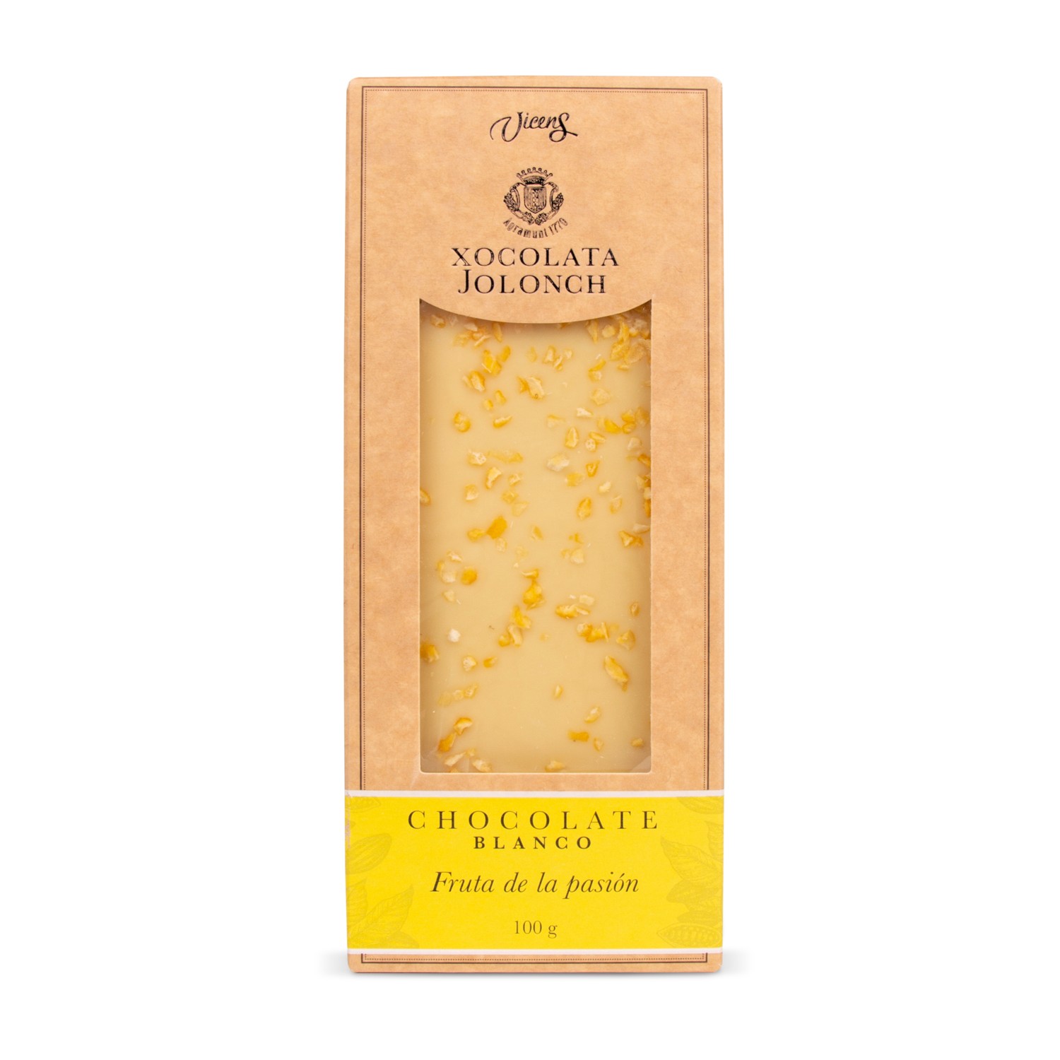 White chocolat with passion fruit Jolonch 100 gr