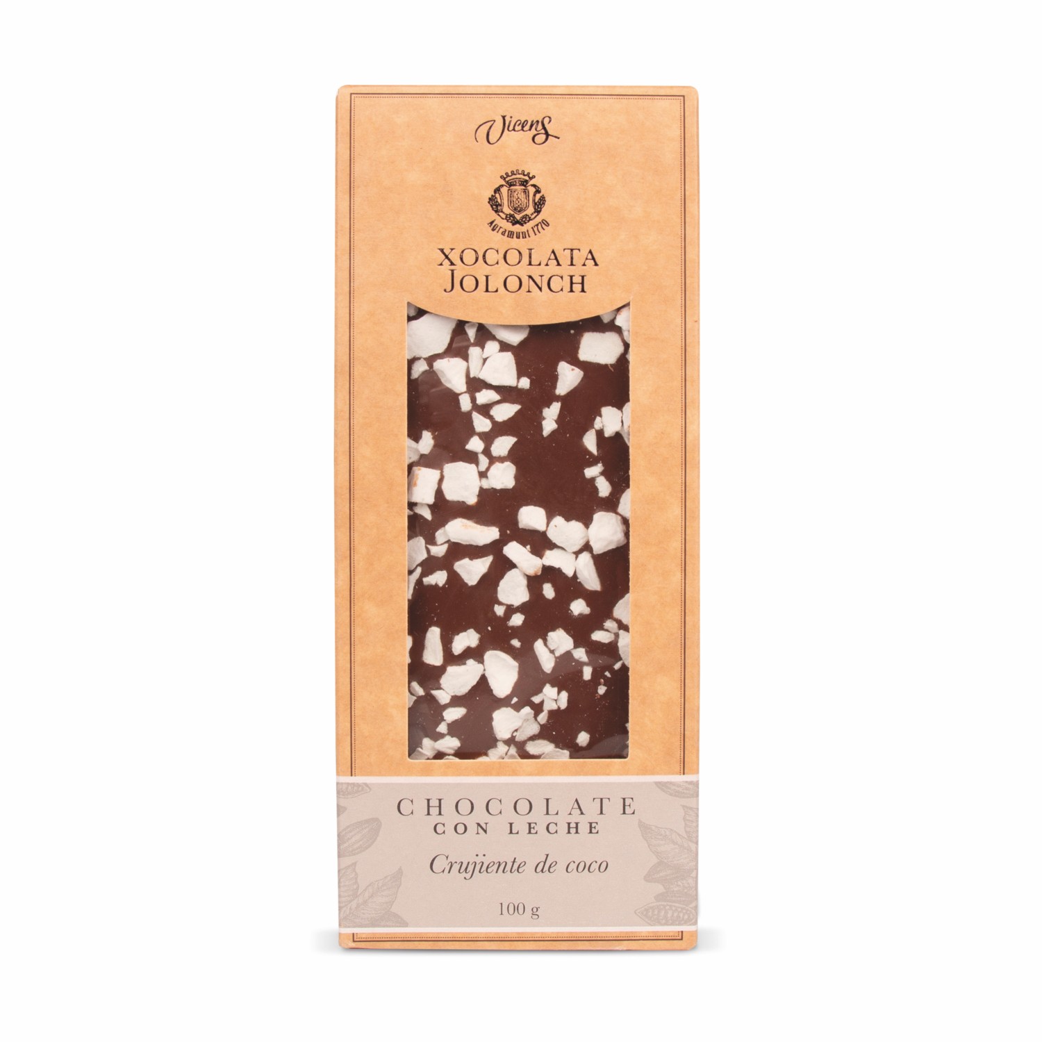 Xocolata amb llet i coco Jolonch 100 gr