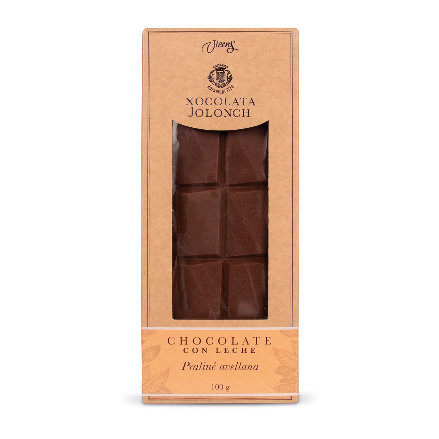 Chocolat au Lait et Praliné Noisette Jolonch 100g
