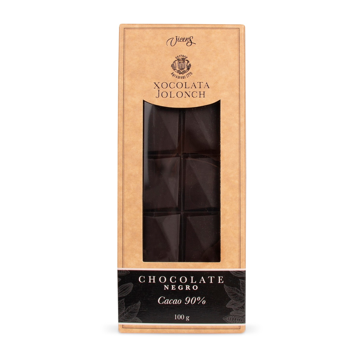 Xocolata Negra amb Cacau 90% Jolonch 100g