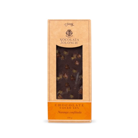 Chocolate Negro con Naranja Confitada Jolonch 100g