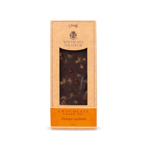 Dark Chocolate with Candied Orange Jolonch 100g