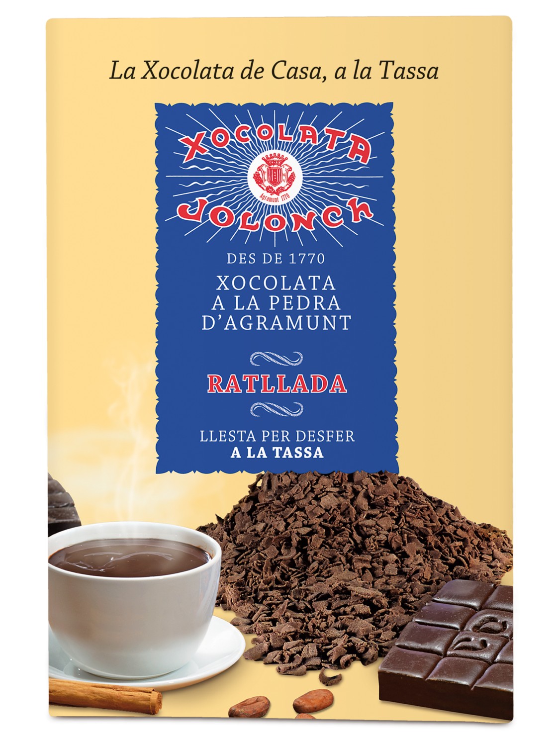 Caixa de Xocolata a la Pedra Ratllada Jolonch 35% cacau 300g