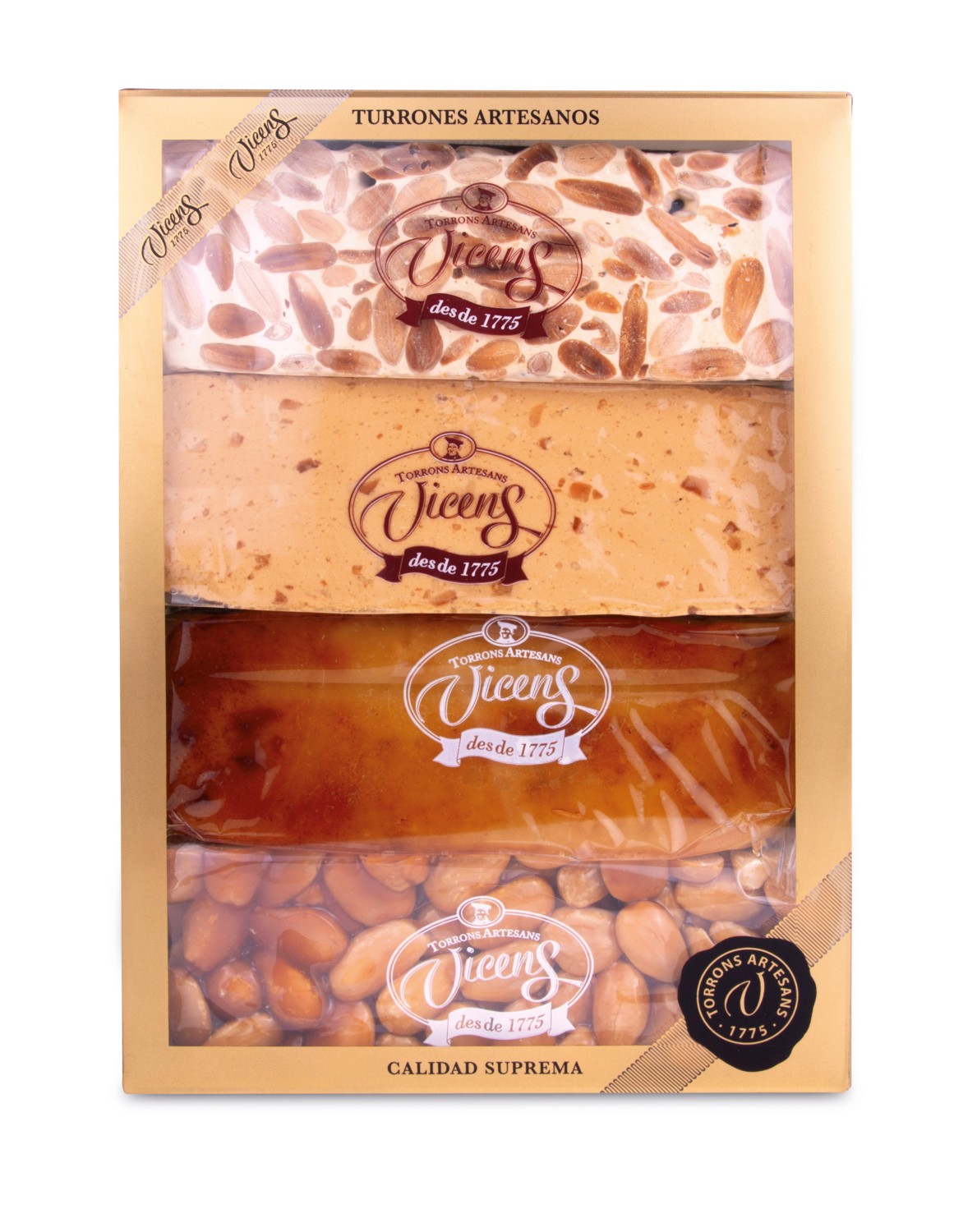 Caja de 4 Turrones Artesanos 80g Nº1